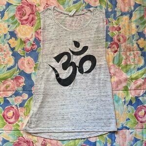 Women's Gray Om Symbol Tank Top